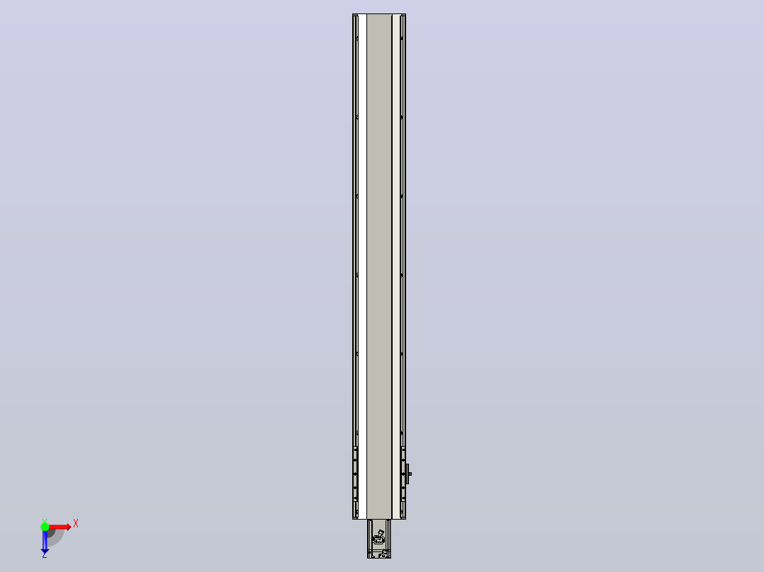 日规模组半封闭丝杆TPA-HNR-135T-1610C-L1050-M-HC40-N3俯视图