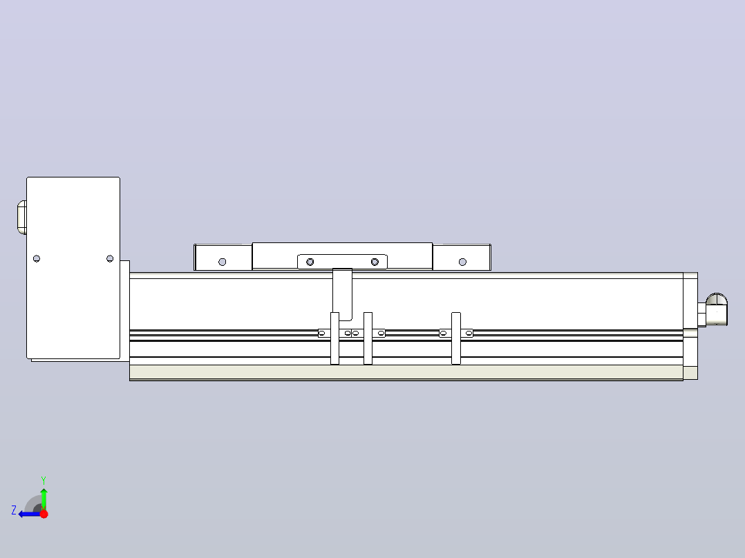 MCB17无尘皮带滑台[MCB17-L40-100-RU-P40-C3]右视图
