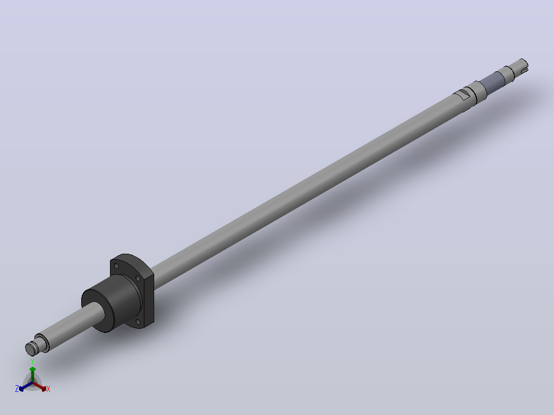 轴径15压轧滚珠丝杠标准型螺母_BRSES-15-5-500-F15-P10-A-SFC-KFC-8-ADS-ADC正等轴测图