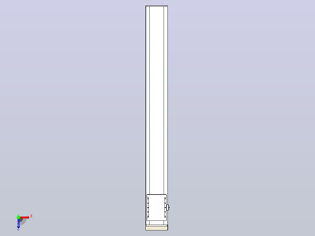 滚珠丝杠直线轴带导轨全封闭TPA-HCR-202D-2510C-L1700-MP-Y-P75-N3俯视图