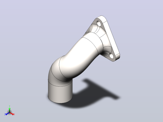 用于发动机的3d排气管正等轴测缩略图