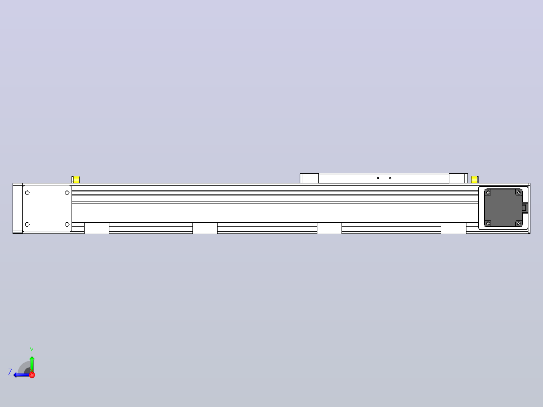 DMEB80L-RTCR欧规同步带模组直线模组（电机右折）[DMEB80L-L20S350-DT400-C2U-RTCR]右视图