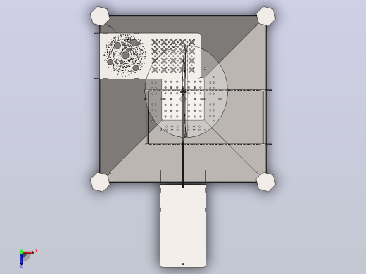 烤架结构3D图纸 Solidworks设计 附dxf平面工程图俯视缩略图