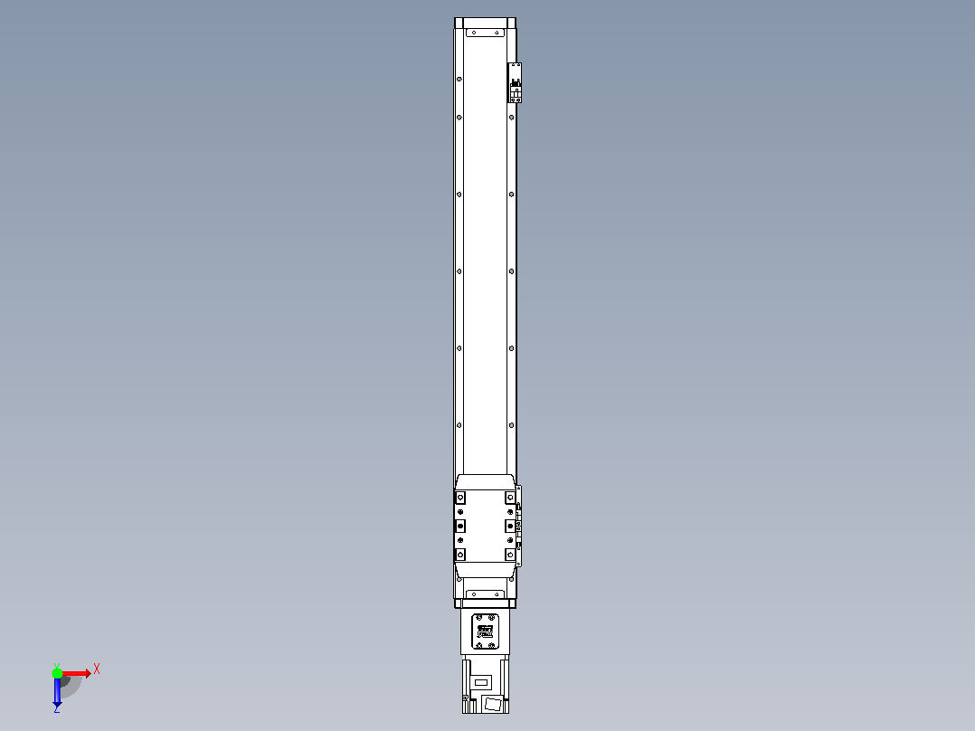 滚珠丝杠直线轴内置导轨TPA-GCR-80-1610C-L550-M-M40-N3俯视图