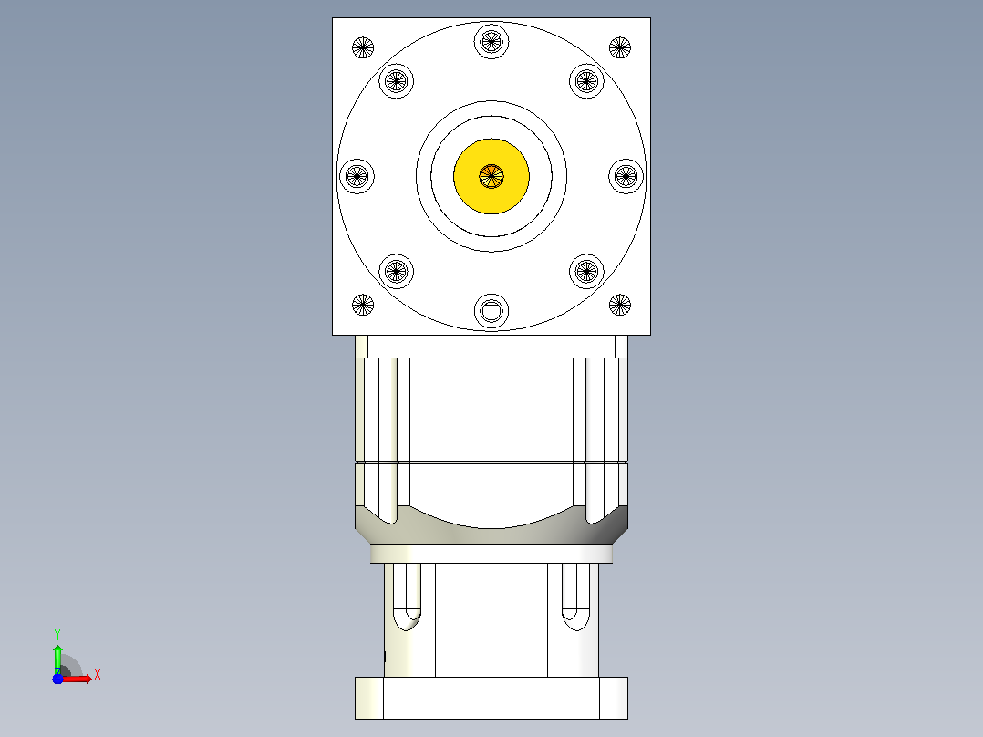 PW210双轴 PGH180T-L2 35-114.3-200-M12转向器前视图
