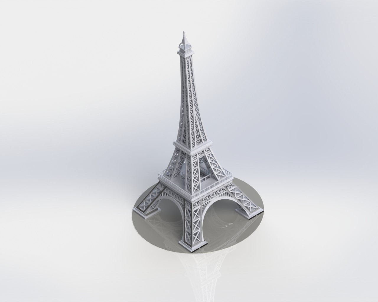 埃菲尔铁塔，金属板拼图，3d拼图