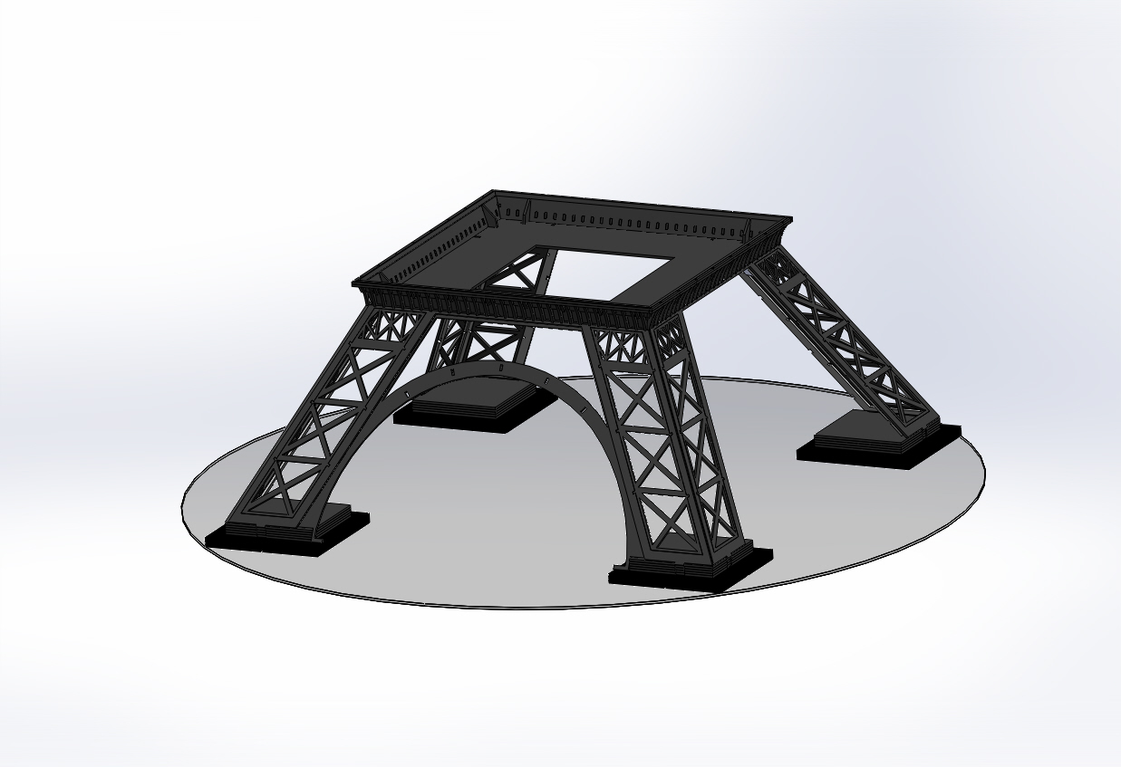 埃菲尔铁塔，金属板拼图，3d拼图