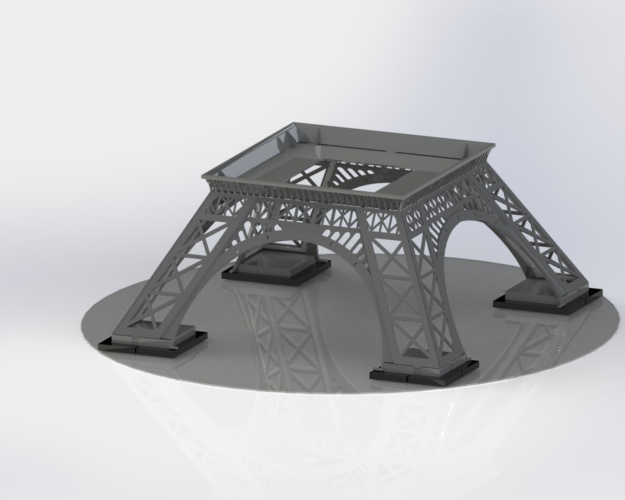埃菲尔铁塔，金属板拼图，3d拼图
