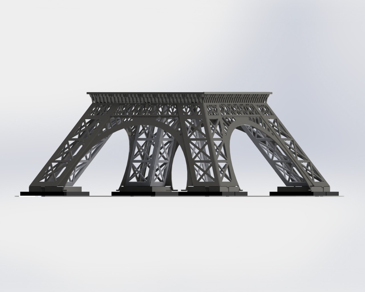 埃菲尔铁塔，金属板拼图，3d拼图