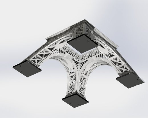 埃菲尔铁塔，金属板拼图，3d拼图缩略图