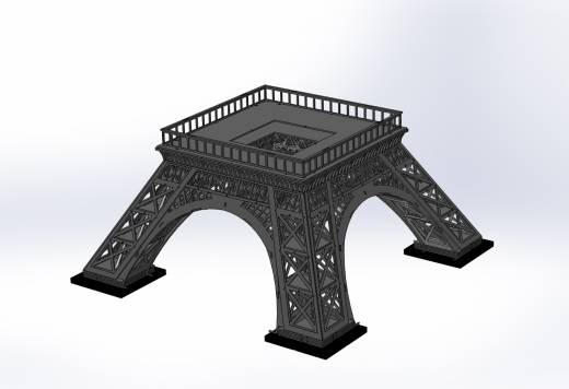 埃菲尔铁塔，金属板拼图，3d拼图缩略图