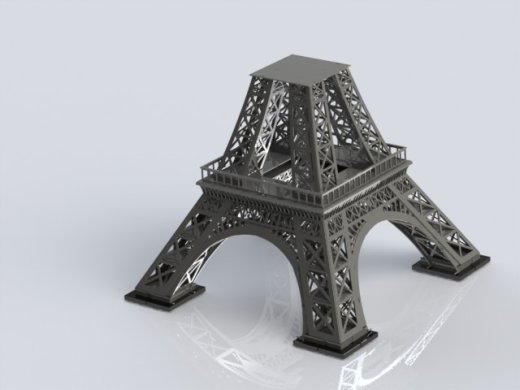 埃菲尔铁塔，金属板拼图，3d拼图缩略图