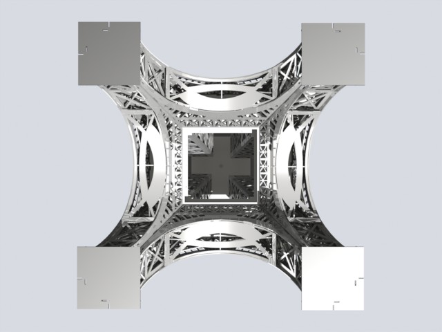 埃菲尔铁塔，金属板拼图，3d拼图