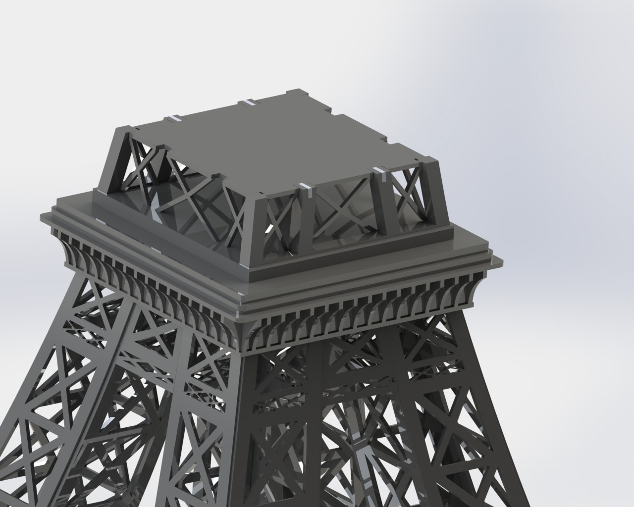 埃菲尔铁塔，金属板拼图，3d拼图