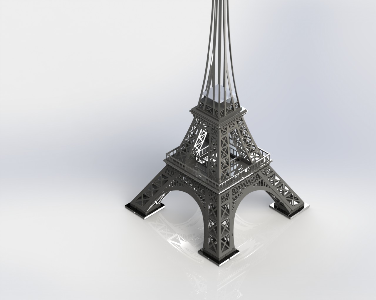 埃菲尔铁塔，金属板拼图，3d拼图