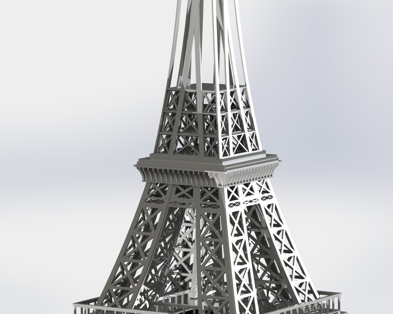 埃菲尔铁塔，金属板拼图，3d拼图
