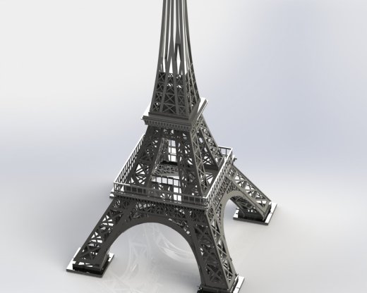 埃菲尔铁塔，金属板拼图，3d拼图缩略图