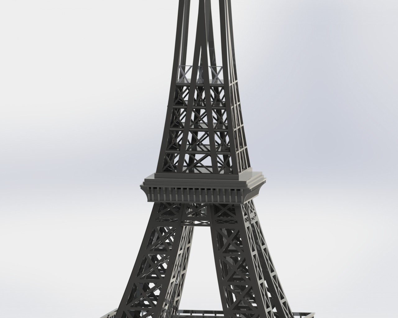 埃菲尔铁塔，金属板拼图，3d拼图
