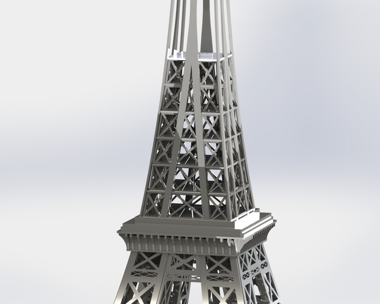 埃菲尔铁塔，金属板拼图，3d拼图