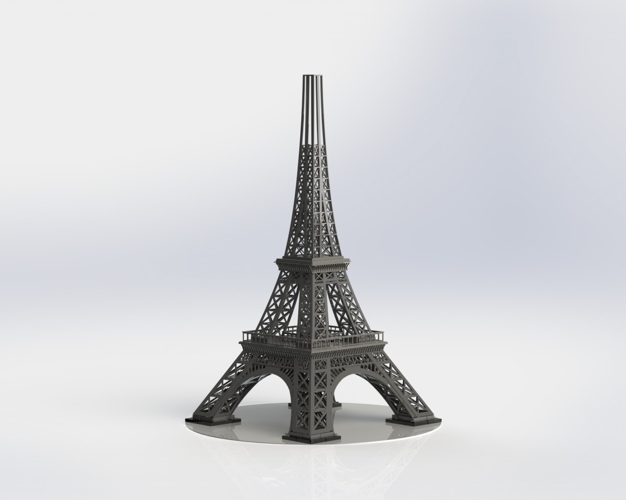 埃菲尔铁塔，金属板拼图，3d拼图