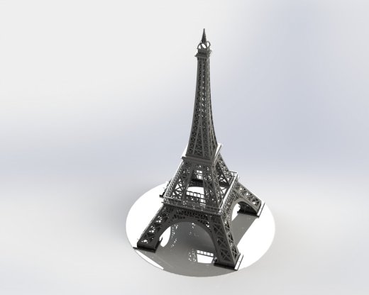 埃菲尔铁塔，金属板拼图，3d拼图缩略图