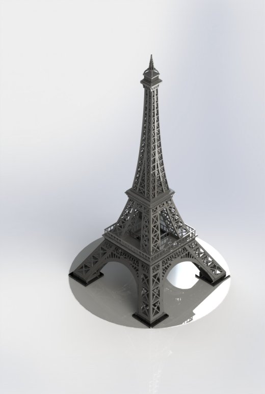 埃菲尔铁塔，金属板拼图，3d拼图缩略图