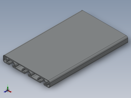 铝型材8系列120×16经济型 氧化银白_铝型材8系列120×16经济型正等轴测缩略图