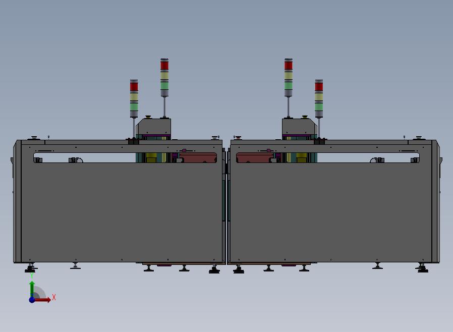 电子产品自动化生产流水线设备前视图