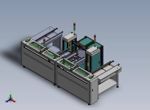 电子产品自动化生产流水线设备正等轴测缩略图