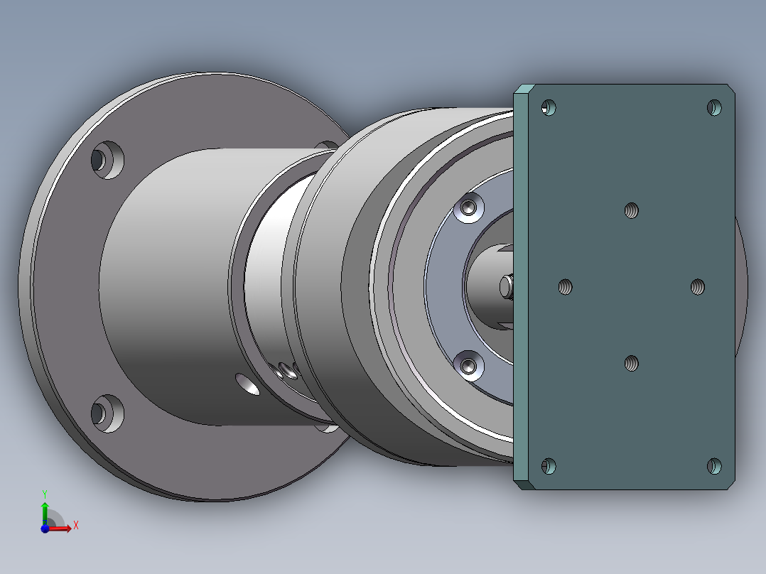 万向点灯治具（sw18可编辑+工程图）前视图