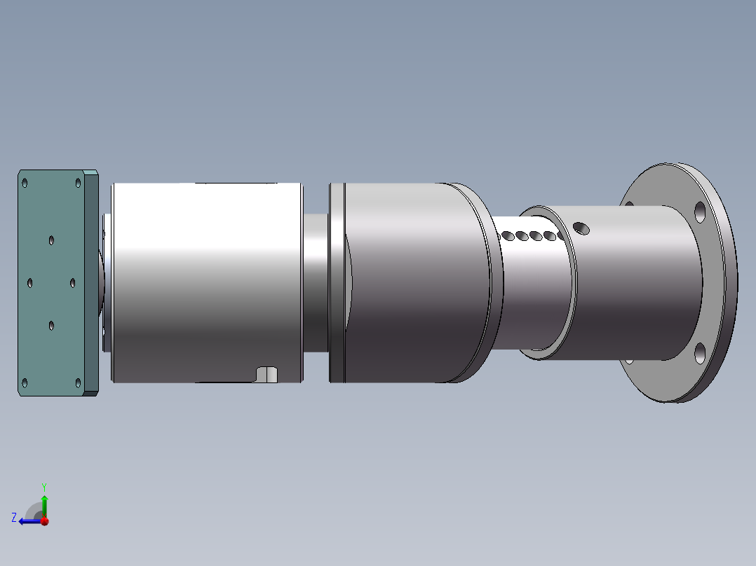 万向点灯治具（sw18可编辑+工程图）右视图