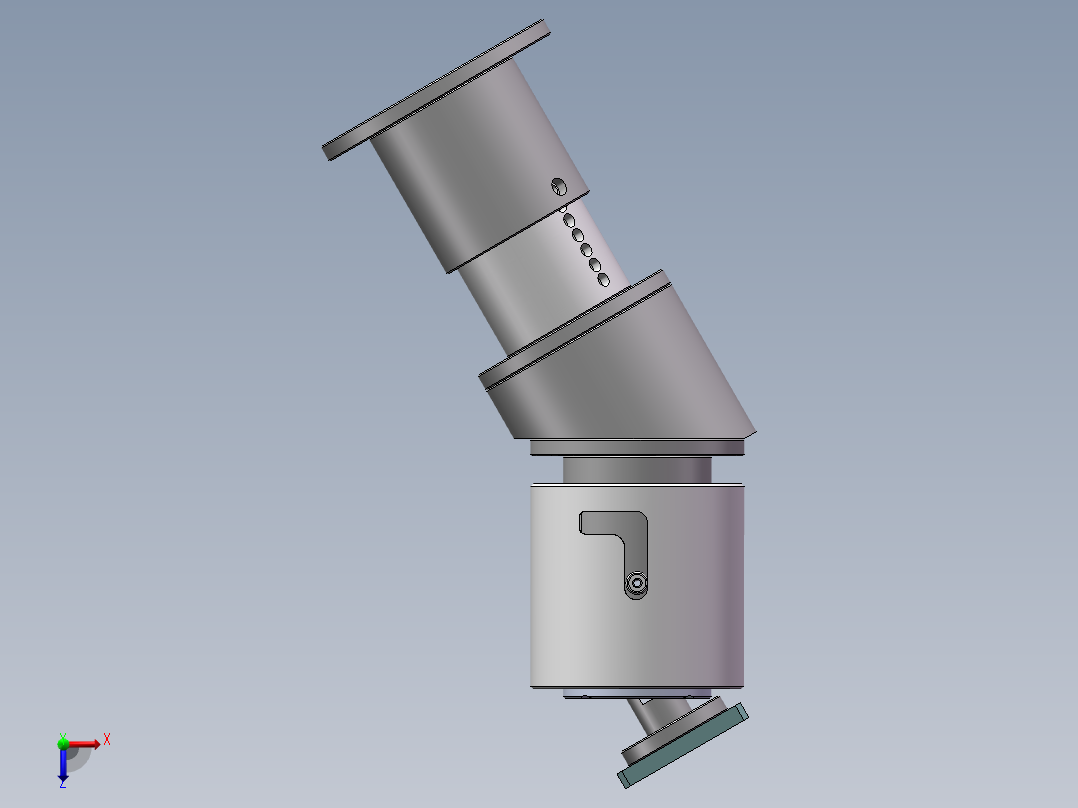 万向点灯治具（sw18可编辑+工程图）俯视图