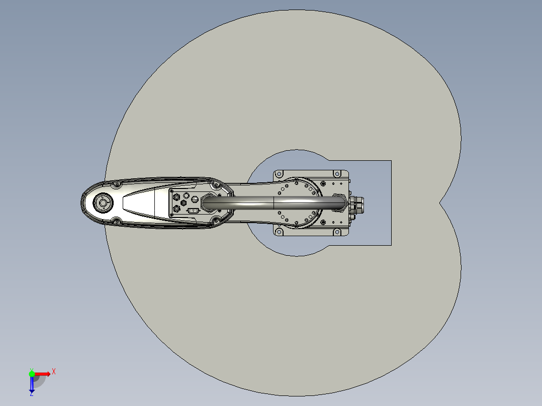 ER6-500-SR 外部模型（STEP格式）俯视图