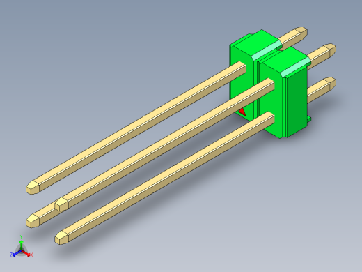 彩色公头100mil（2.54mm）系列-DS1021_green_2x02p_100mil_Type19_rev1.0