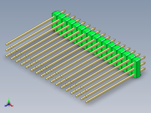 彩色公头100mil（2.54mm）系列-DS1021_green_3x17p_100mil_Type43_rev1.0
