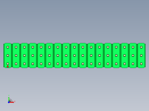 彩色公头100mil（2.54mm）系列-DS1021_green_3x17p_100mil_Type43_rev1.0前视缩略图