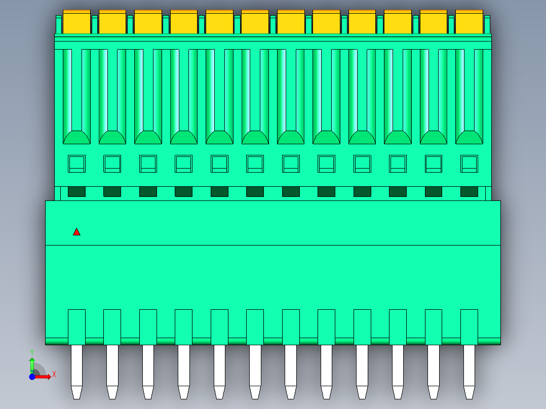 DEGSON 15EDG 系列 2.5mm 接线端子包-15EDGVC+KD-2.5-12P-14-00AH前视图