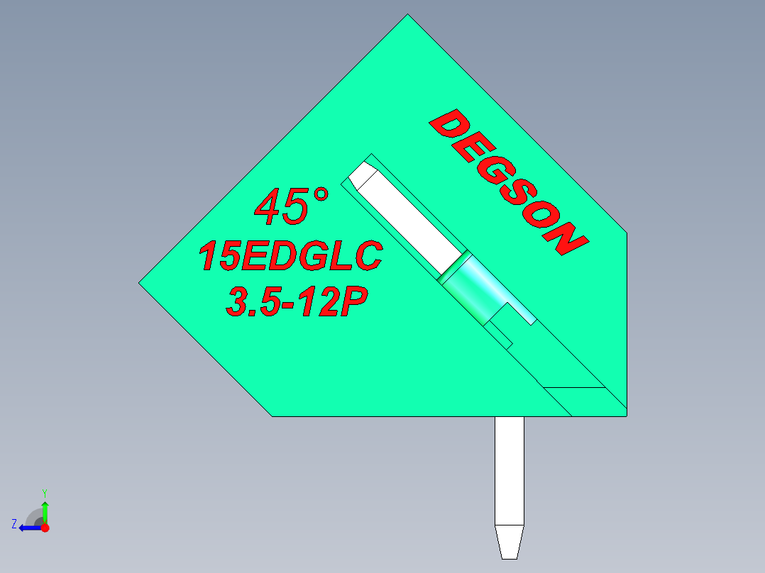 DEGSON 15EDG 系列 3.5mm 插拔式接线端子 FullPack-15EDGLC-3.5-12P-14-00AH右视图