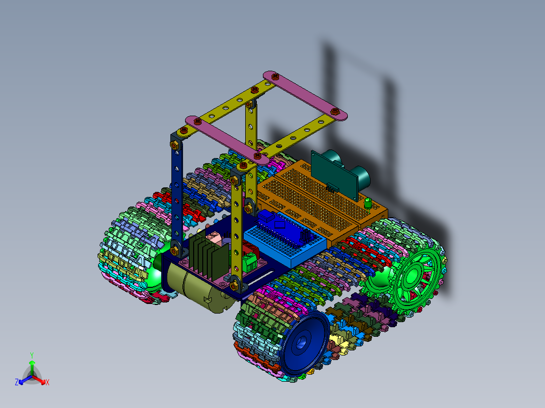蓝牙WiFi履带坦克底盘电机器人