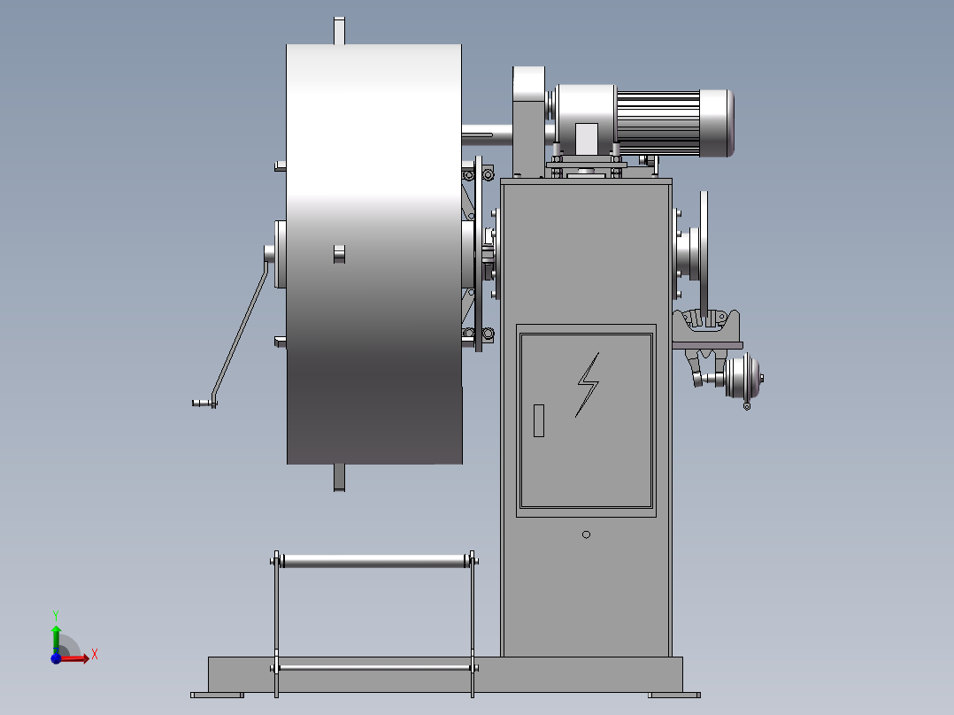 卷料放料架前视图