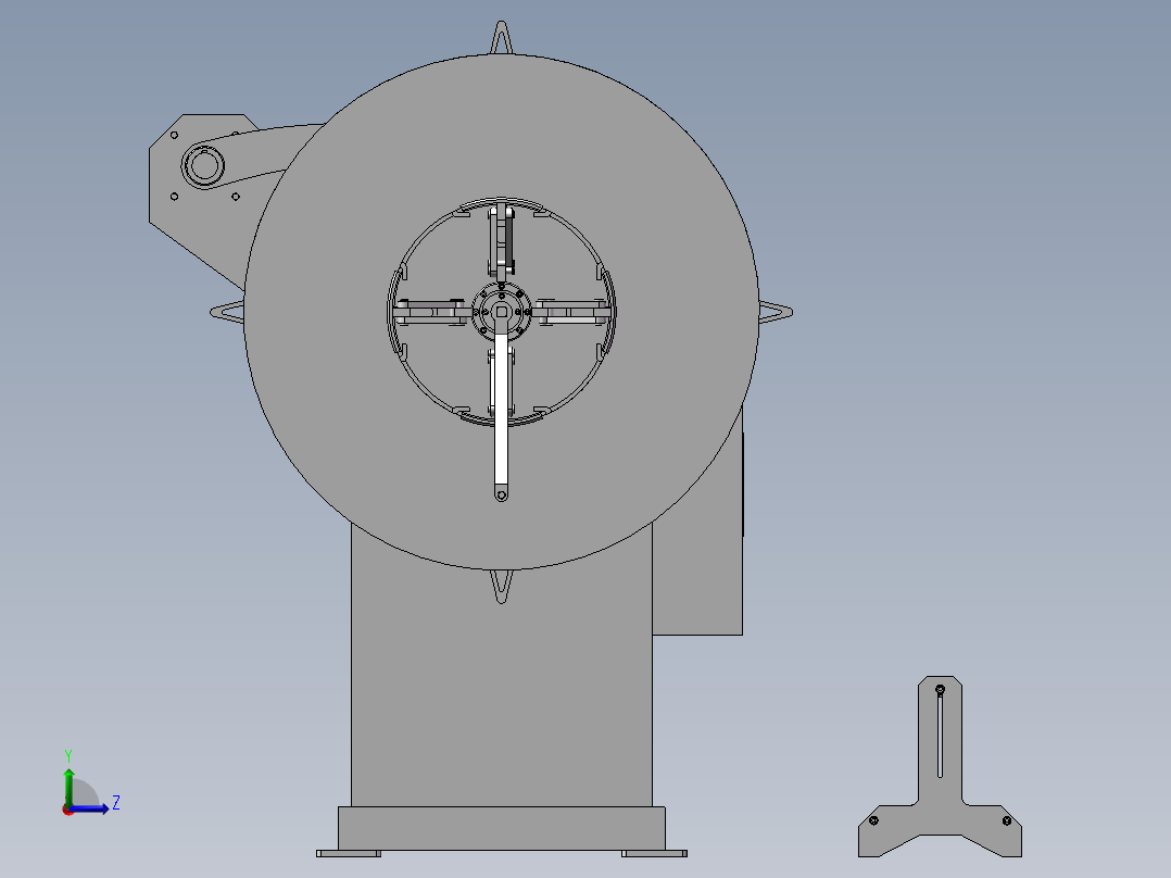 卷料放料架左视图