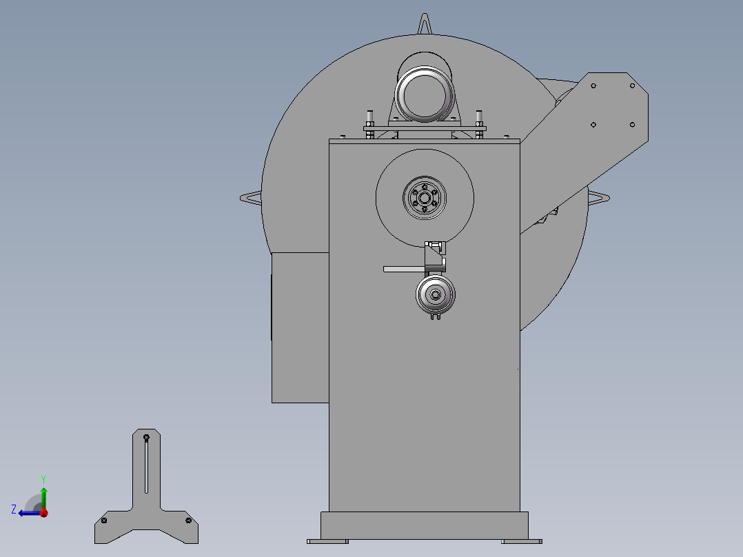 卷料放料架右视图
