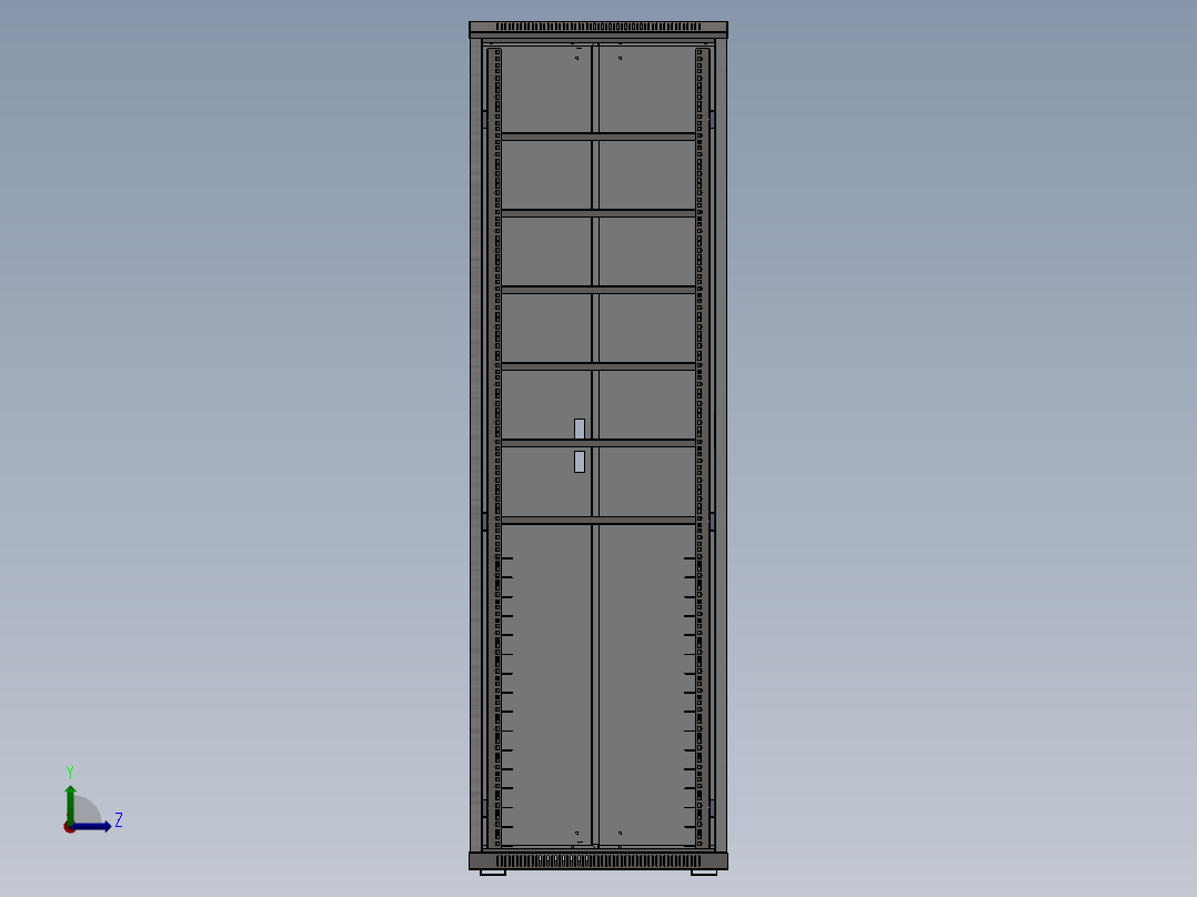网络机柜2055-600-800左视图