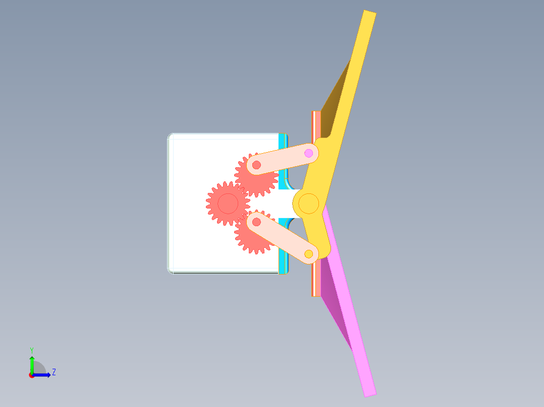 可变翼仿生蝴蝶三维模型左视图