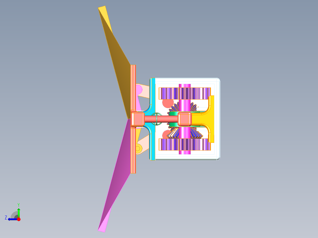 可变翼仿生蝴蝶三维模型右视图