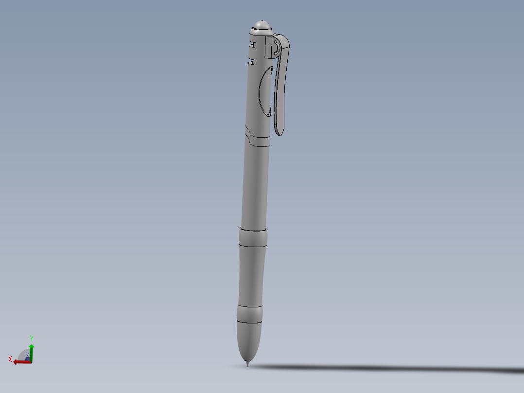圆珠笔三维SolidWorks图