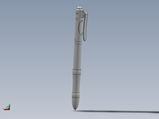 圆珠笔三维SolidWorks图