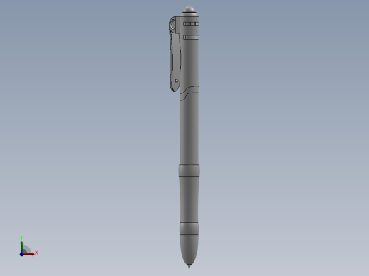 圆珠笔三维SolidWorks图前视缩略图