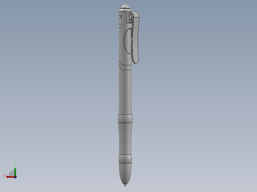 圆珠笔三维SolidWorks图后视缩略图