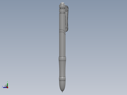 圆珠笔三维SolidWorks图右视缩略图
